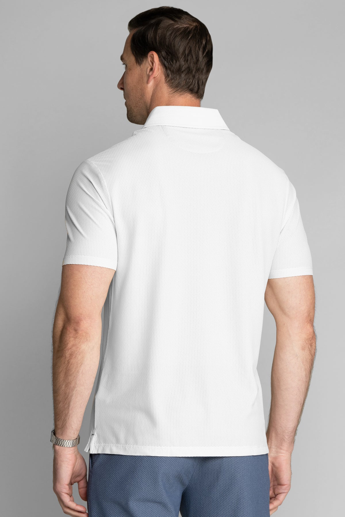 AIR Zip Polo Solid // White, view 4 of 4
