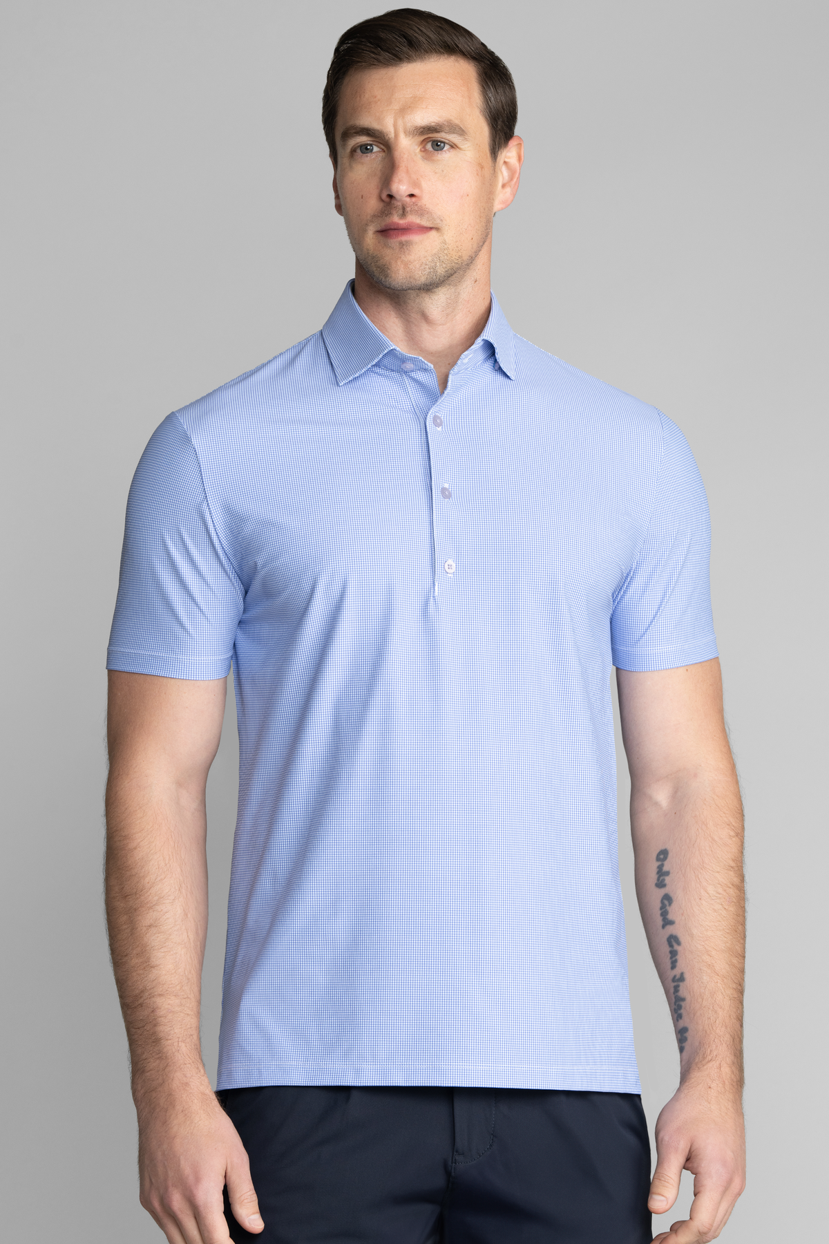 Event Polo Windowpane // Blue Puppytooth, view 1 of 5