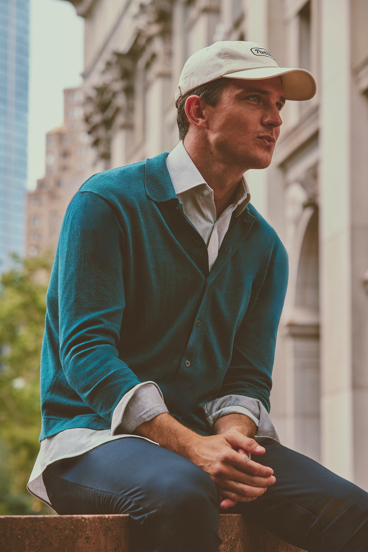 Lightweight Cashmere Button-Down | Emerald