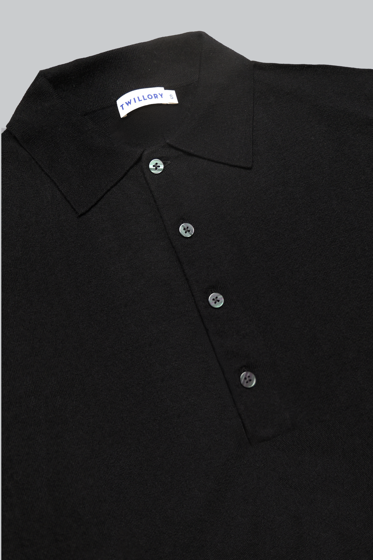 Lightweight Cashmere Polo | Black, view 6 of 6