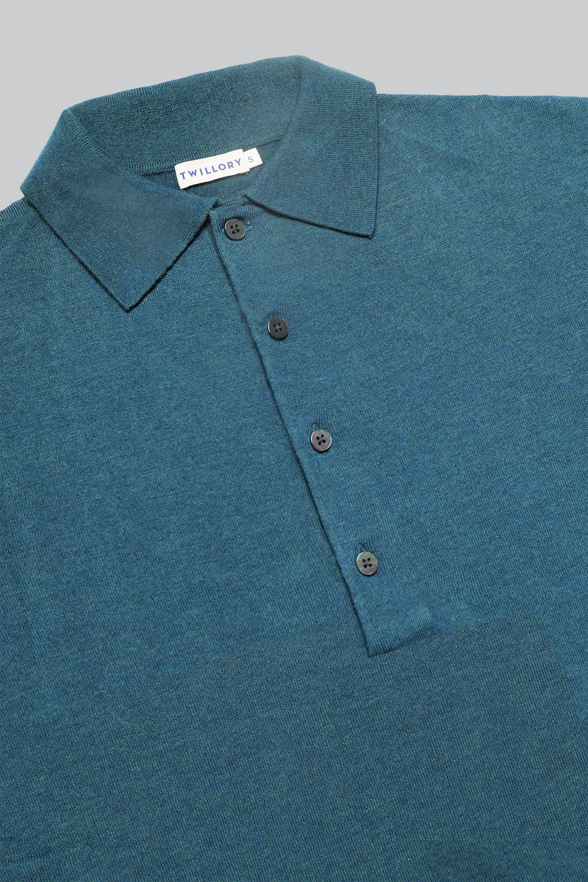 Lightweight Cashmere Polo | Emerald, view 8 of 8
