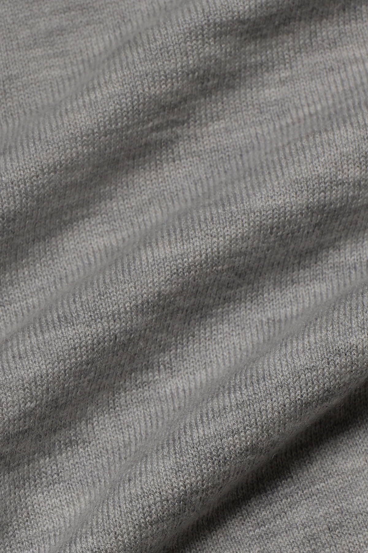 Lightweight Cashmere Polo | Heather Light Grey