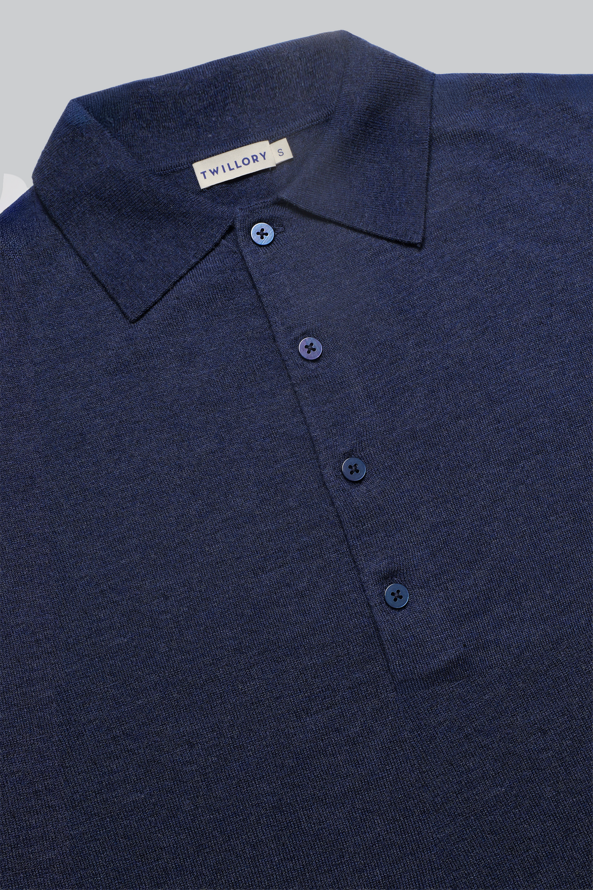Lightweight Cashmere Polo | Navy, view 7 of 8