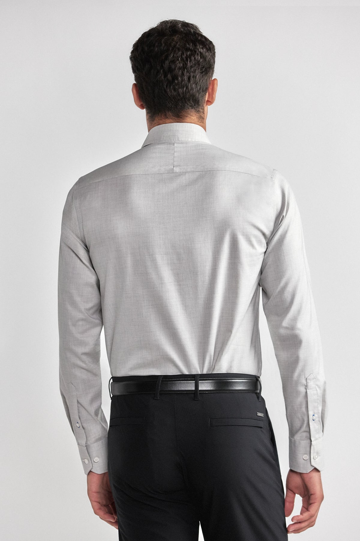 Leader Non-Iron Solid | Heather Light Grey, view 7 of 8