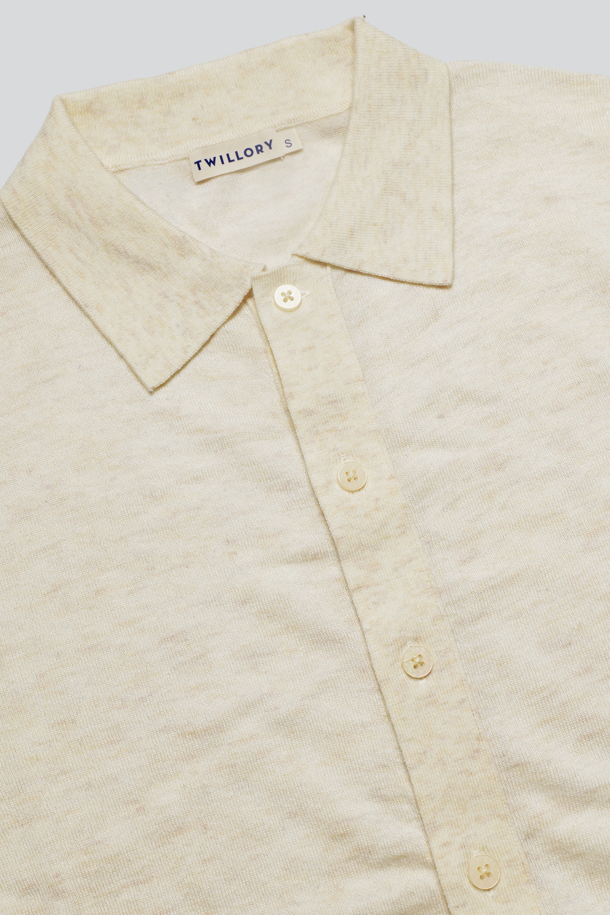 Lightweight Cashmere Button-Down | Heather Ivory, view 6 of 8