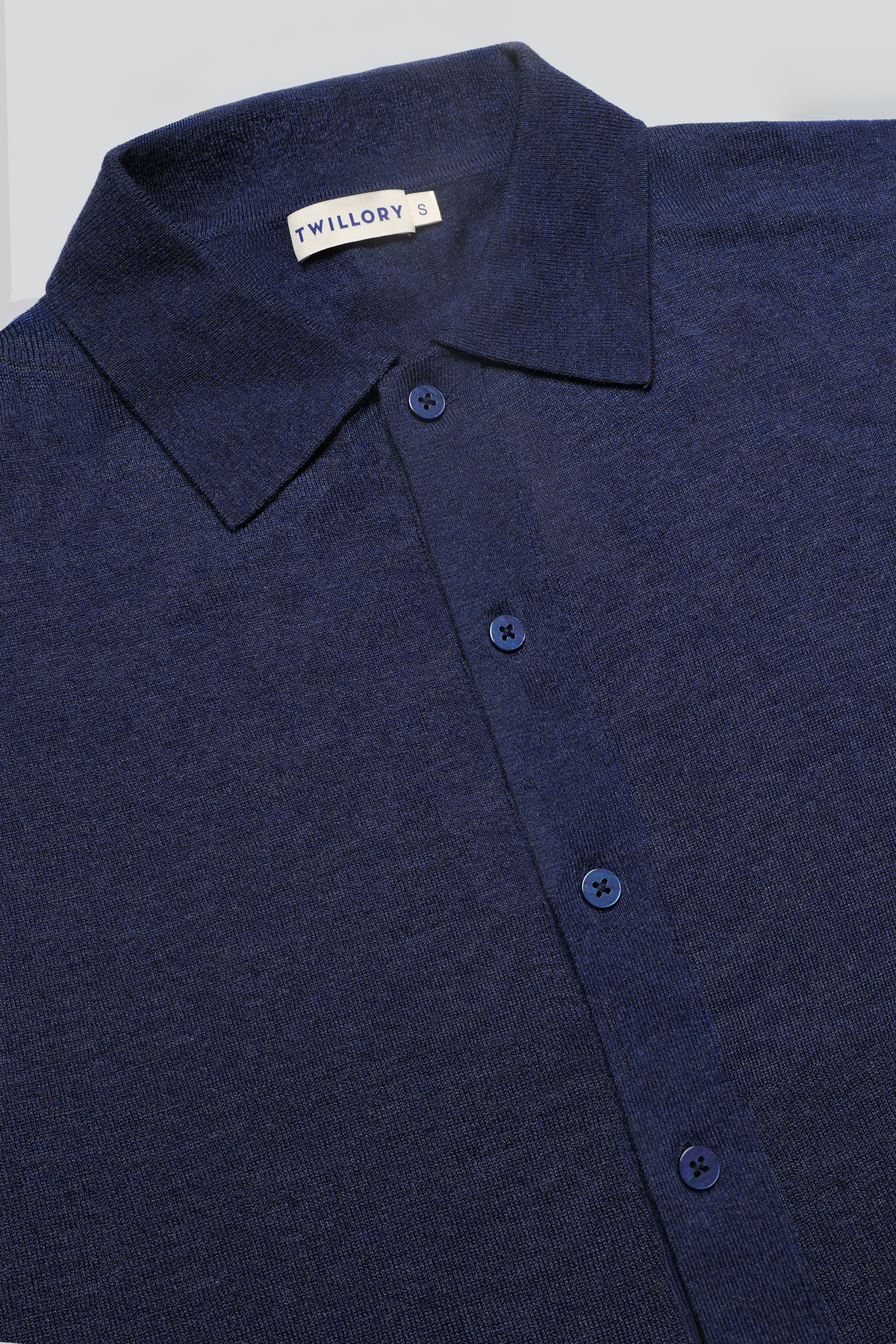 Lightweight Cashmere Button-Down | Navy, view 6 of 8