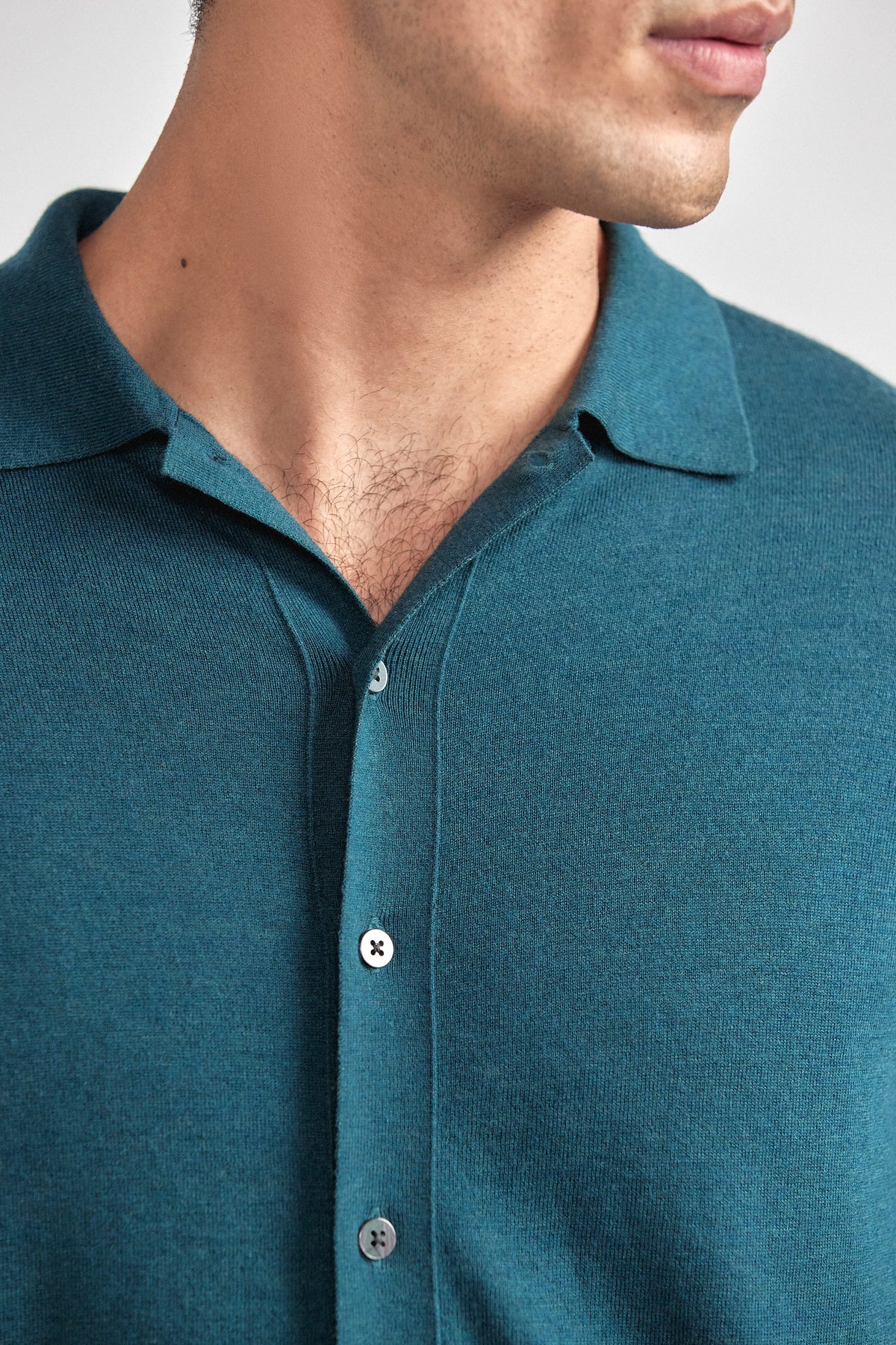 Lightweight Cashmere Button-Down | Emerald, view 3 of 7