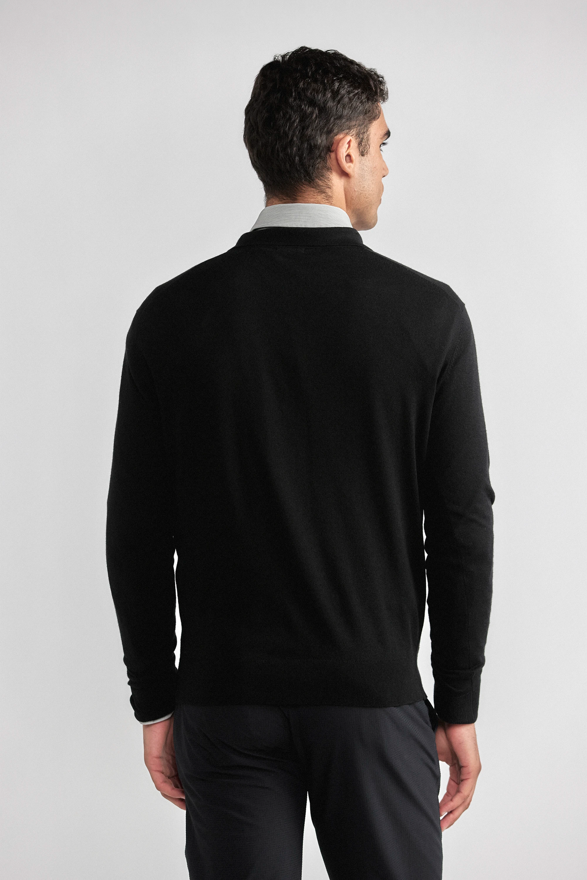 Lightweight Cashmere Polo | Black, view 4 of 6