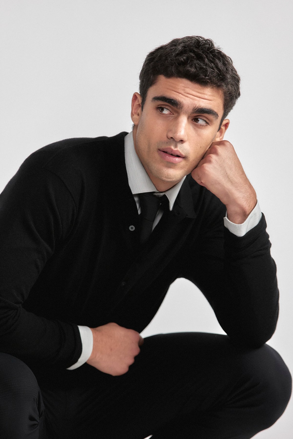 Lightweight Cashmere Polo | Black, view 5 of 6