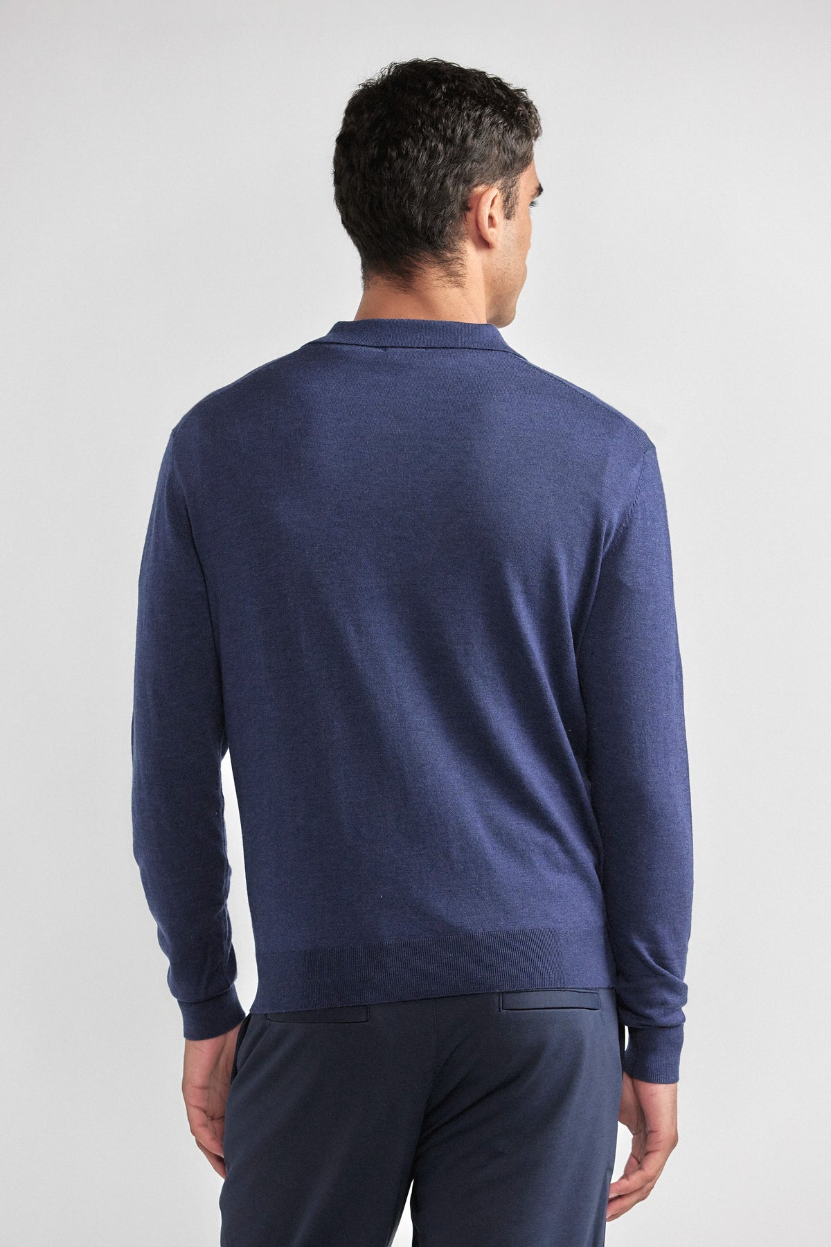 Lightweight Cashmere Polo | Navy, view 6 of 8