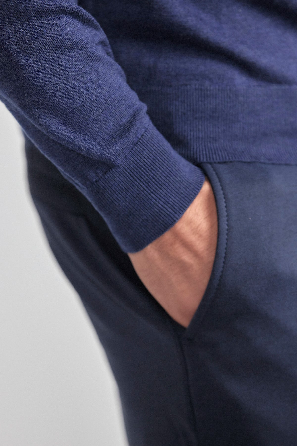 Lightweight Cashmere Polo | Navy, view 4 of 8