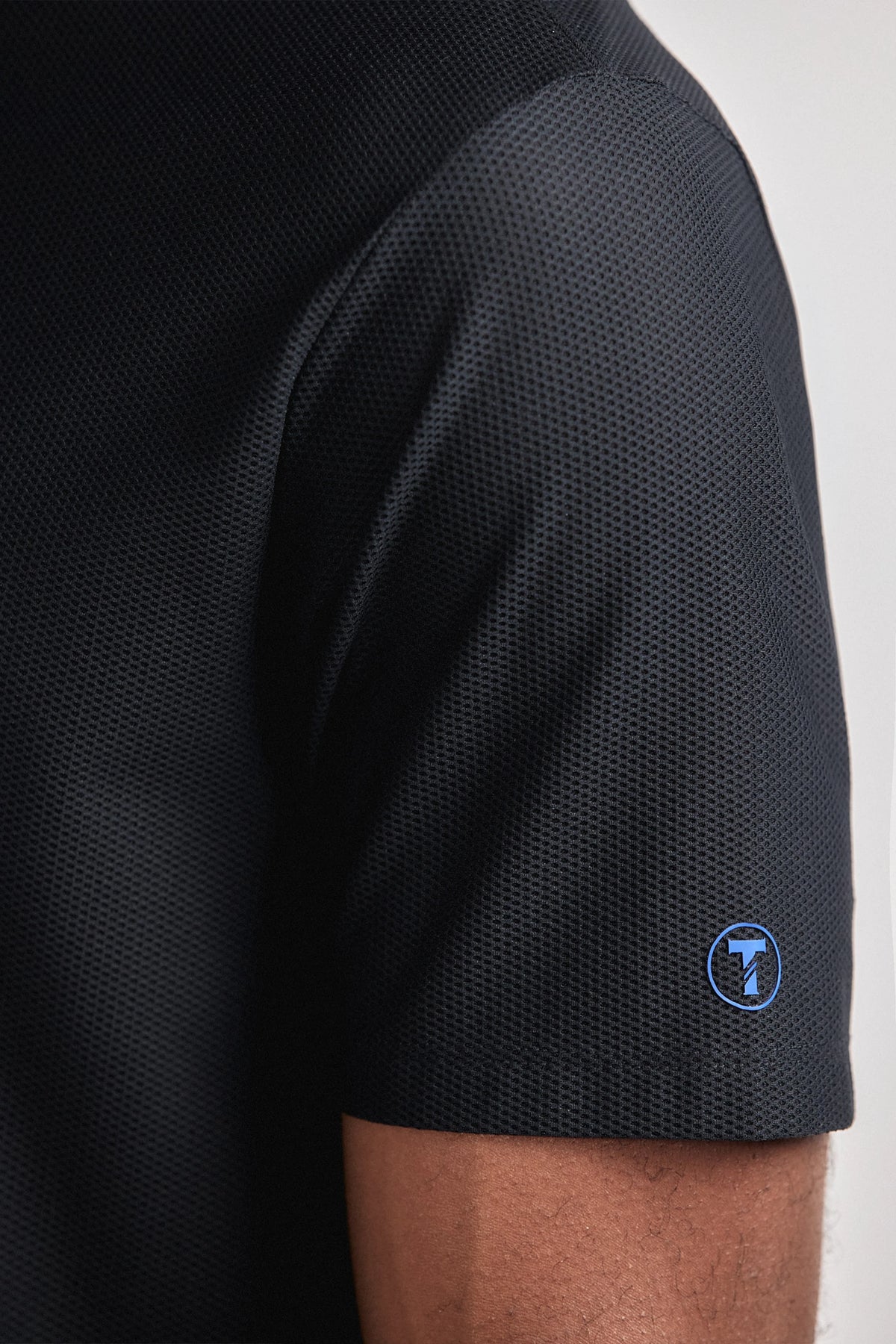 AIR 3 Button Polo Solid // Black, view 6 of 7