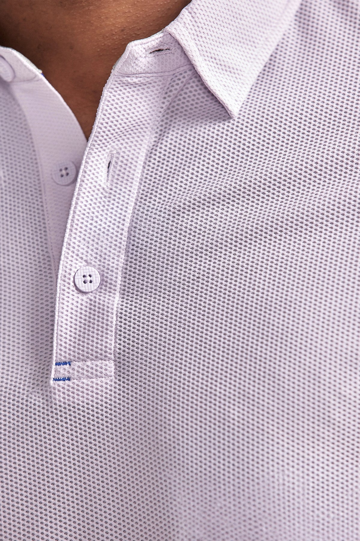 AIR 3 Button Polo Solid // Lilac, view 2 of 6