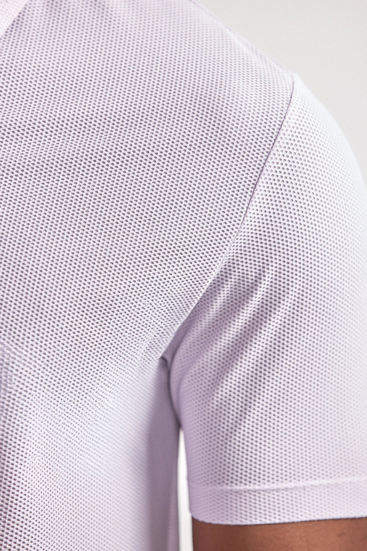 AIR 3 Button Polo Solid // Lilac, view 4 of 6