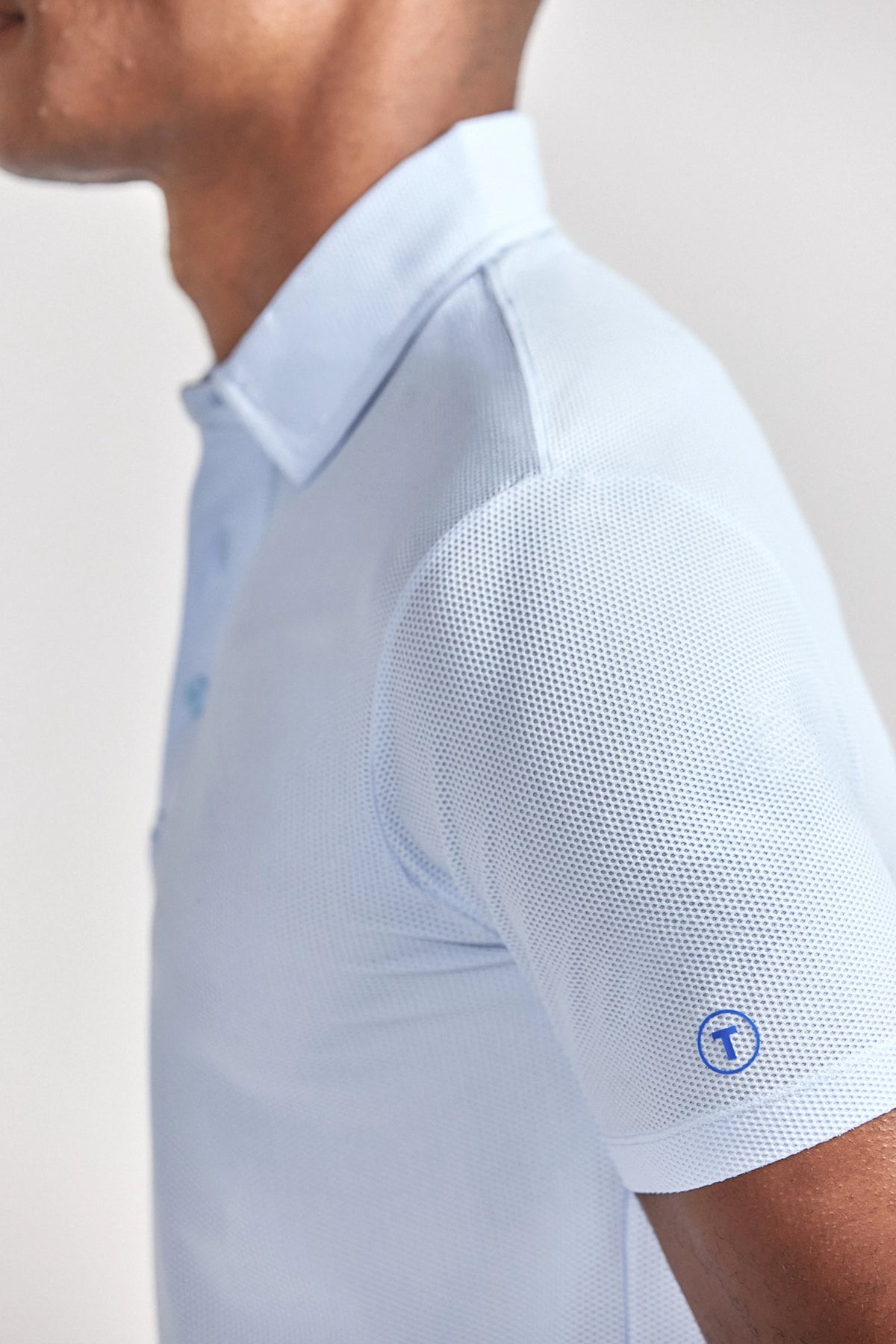 AIR 3 Button Polo Solid // Powder Blue, view 5 of 6
