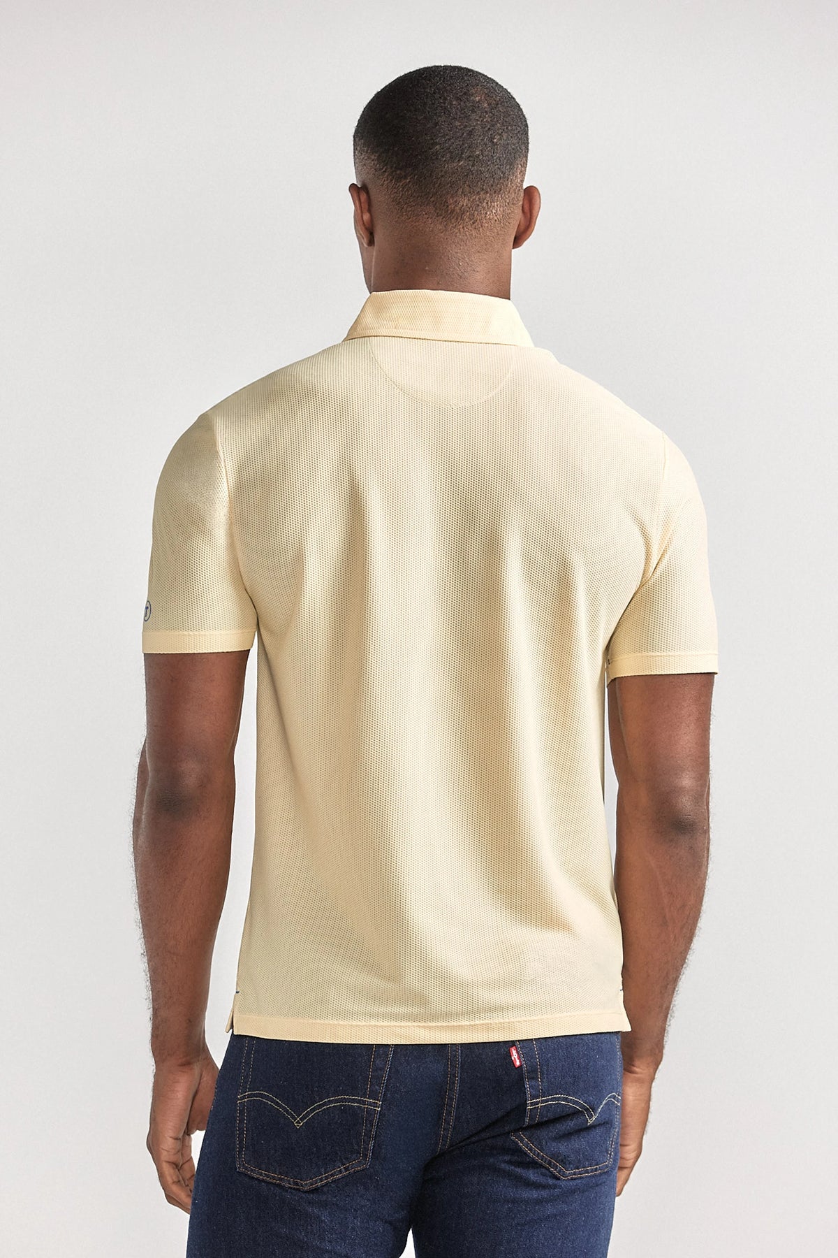 AIR 3 Button Polo Solid // Yellow, view 3 of 6