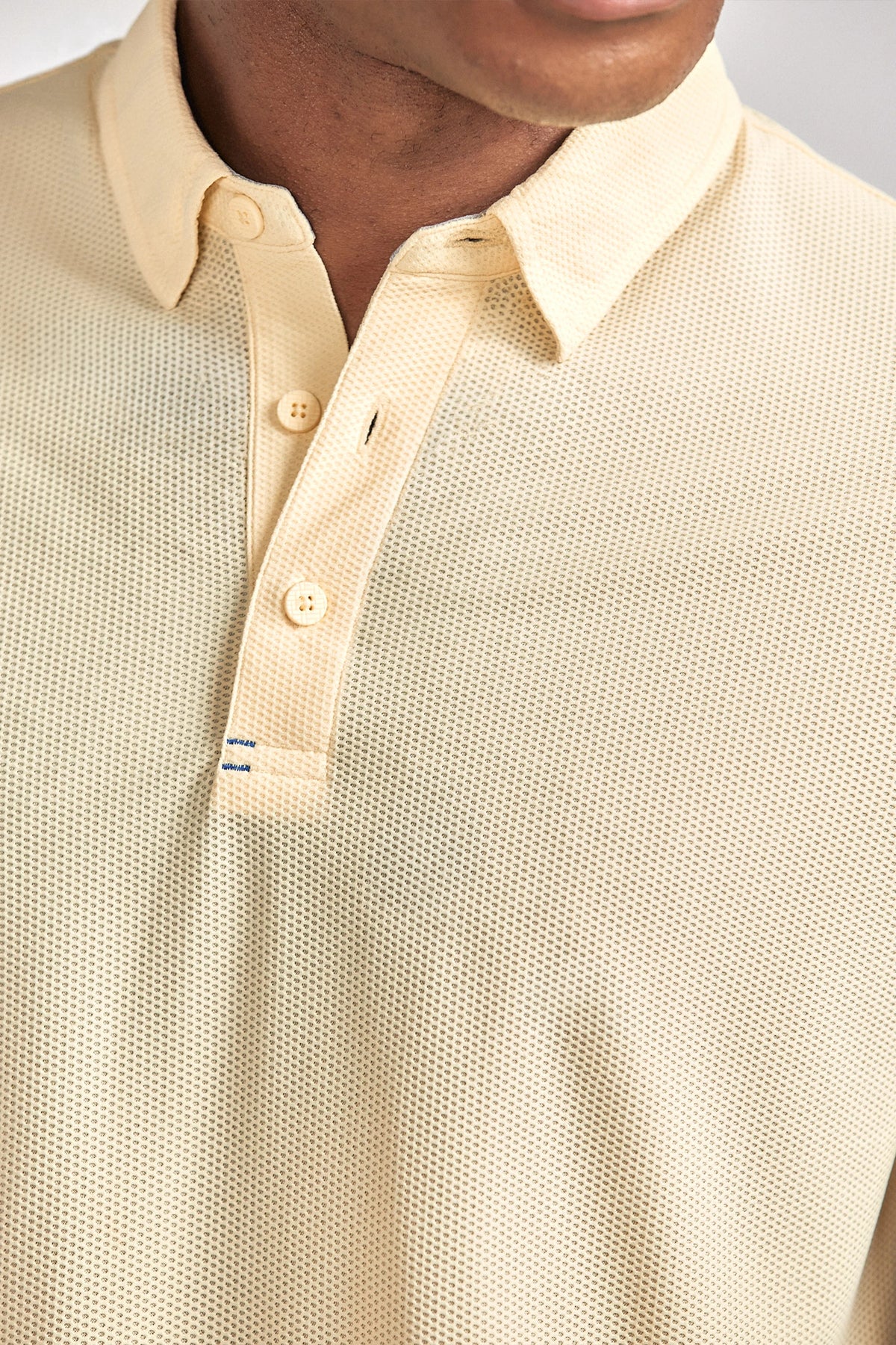 AIR 3 Button Polo Solid // Yellow, view 2 of 6
