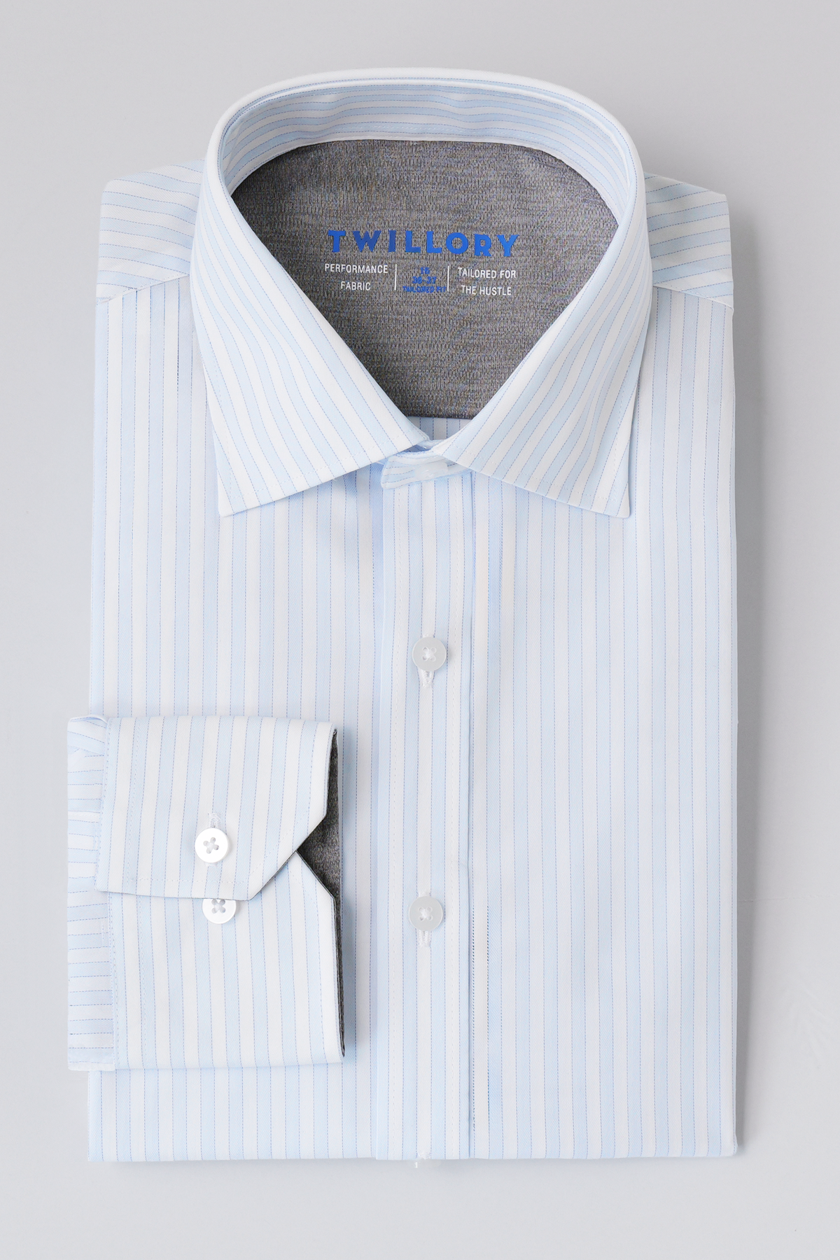 Leader Non-Iron Stripe // Dashed Blue, view 1 of 6