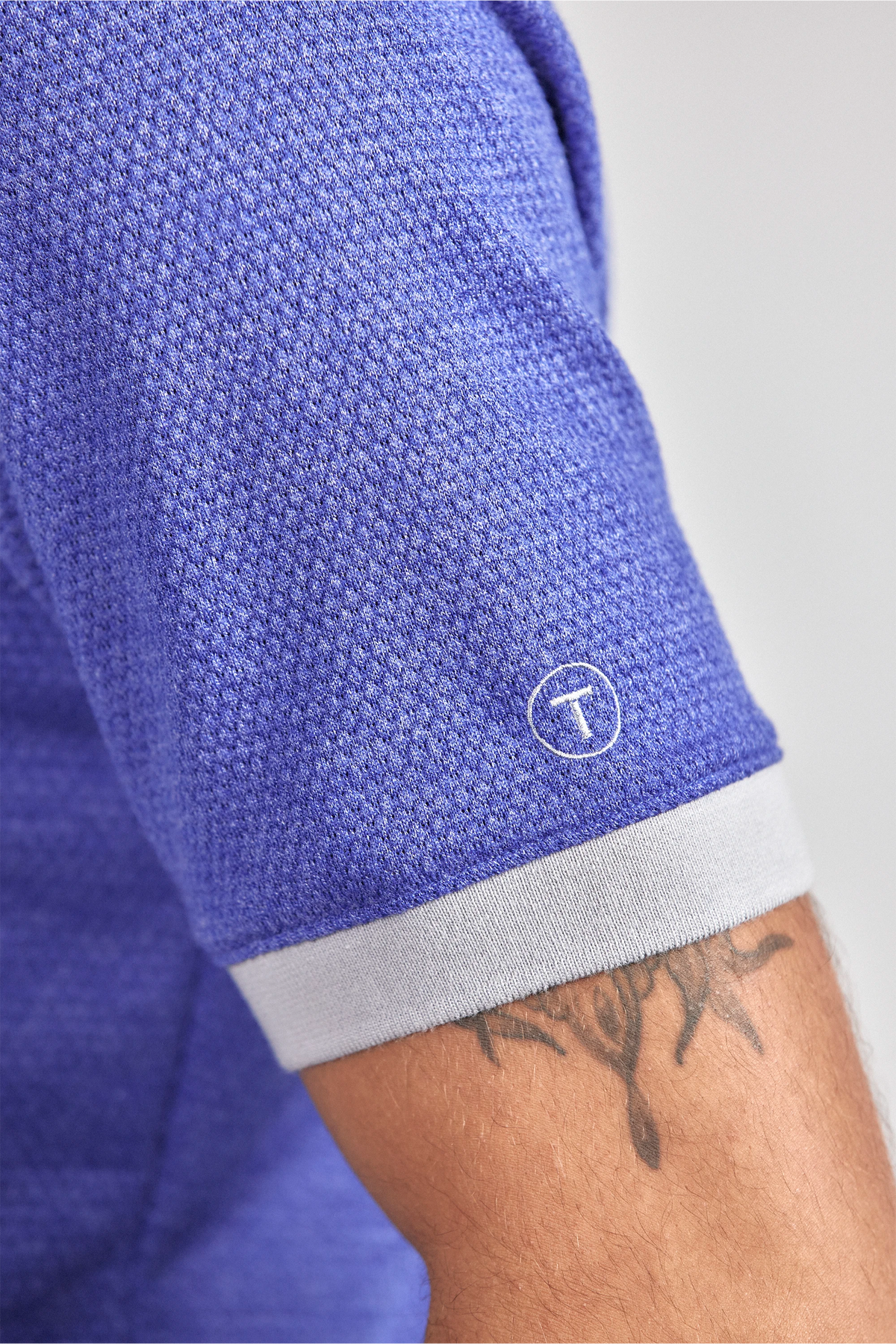 Short Sleeve Sweater Polo Contrast | Cobalt, view 6 of 7