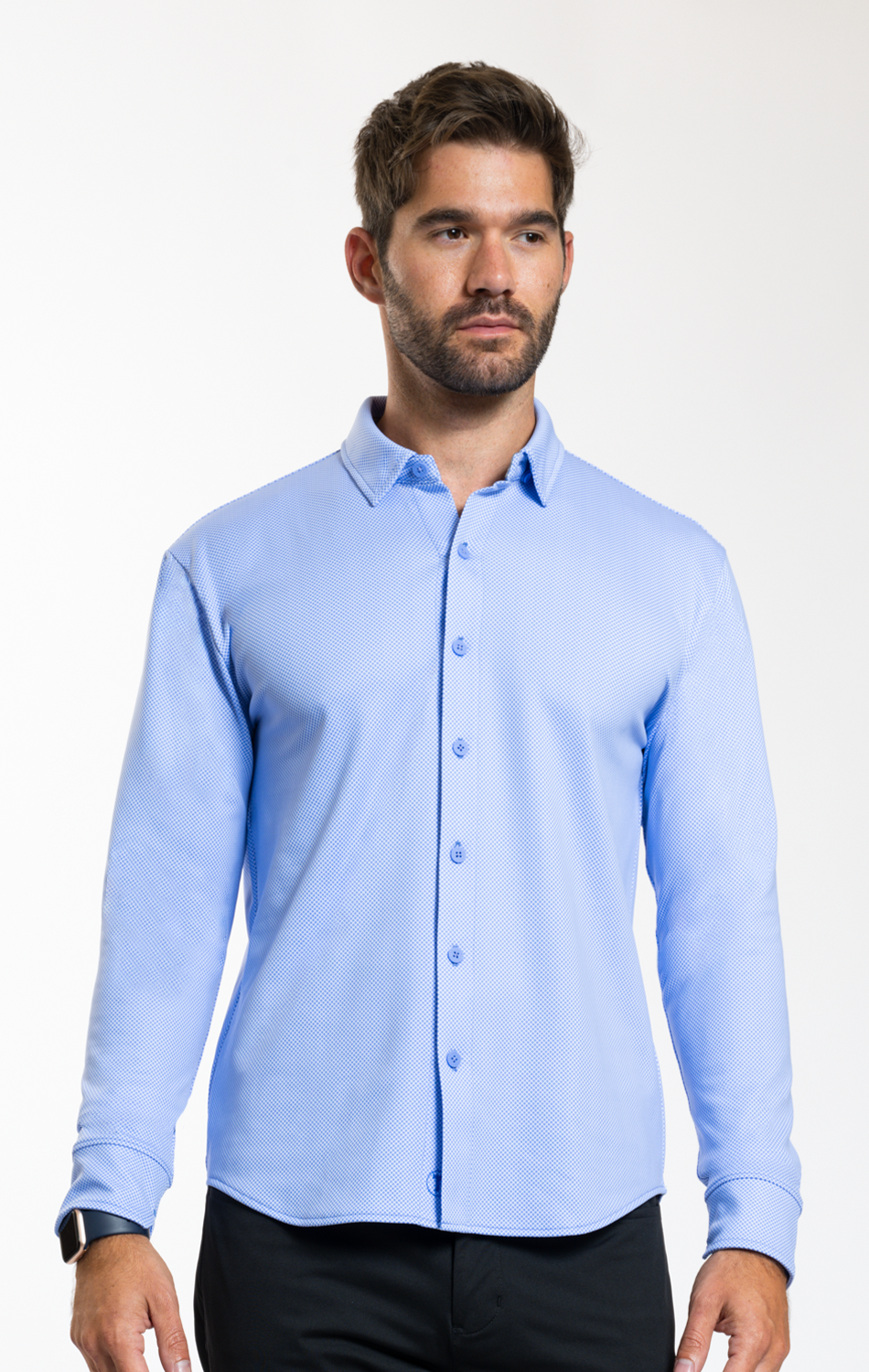 Long Sleeve Button Down Polo