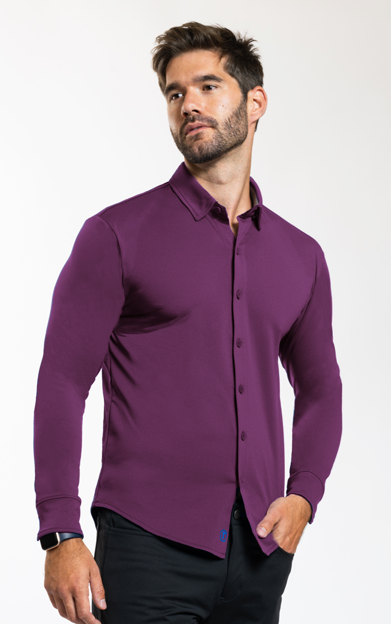 Long Sleeve Button Down Polo
